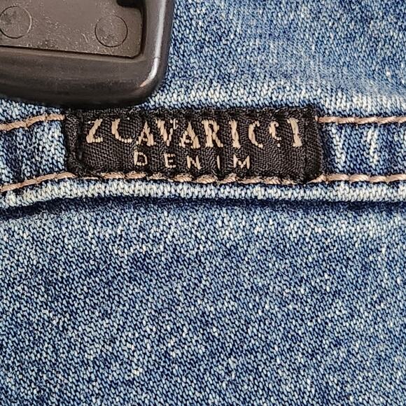 Z. Cavaricci Jeans Jrs. 7 Blue LowRise Zipper Fly Boot Bareback VTG Y2K *HemWear - Picture 6 of 7